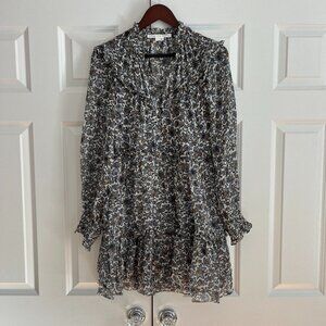 Veronica Beard Savile Floral Silk Dress - Ecru Multi US 2